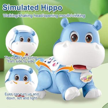 ELECTRIC ROCKING HIPPO CRAWLING TOY
